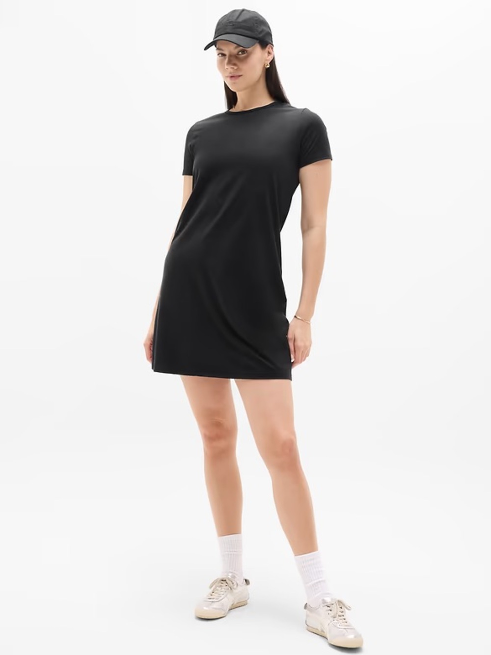 Athleta Essential Tee Dress, black, Large, NWT